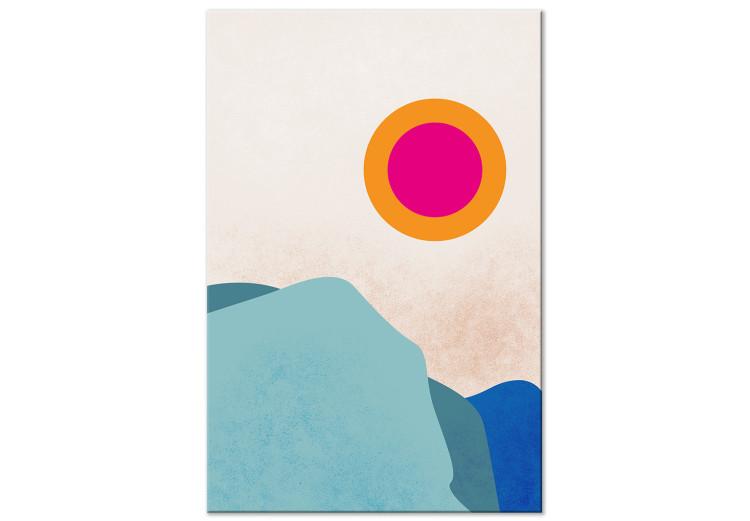 Canvas Print Ice fjord - abstract Scandinavian landscape with the sun
