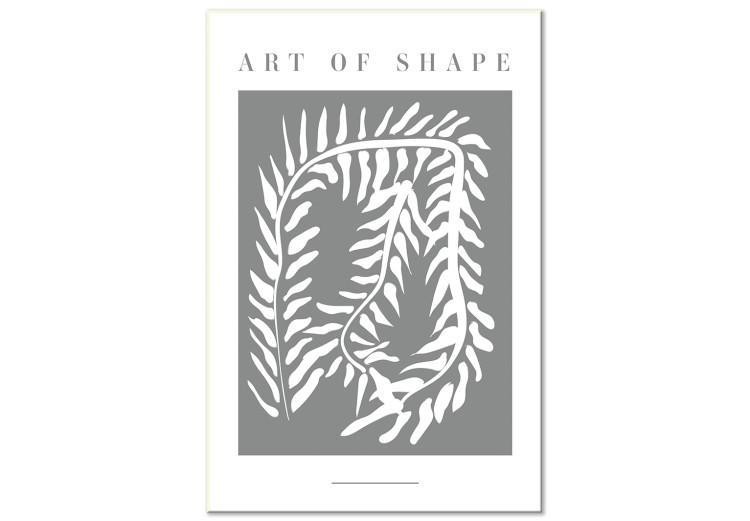 Canvas Print Snake plant - abstraction with a botanical motif on a gray background