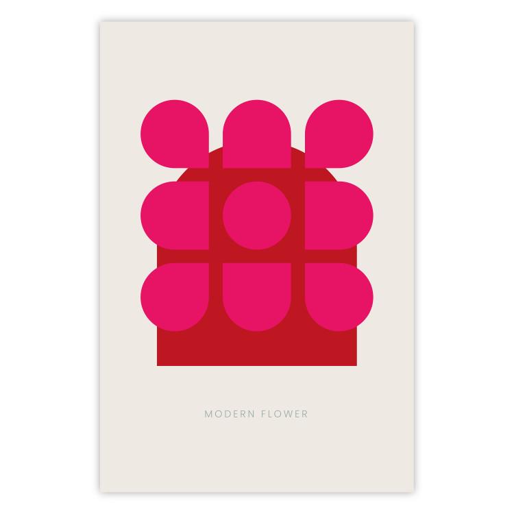 Poster Contemporary Flower - English texts and abstract red figure