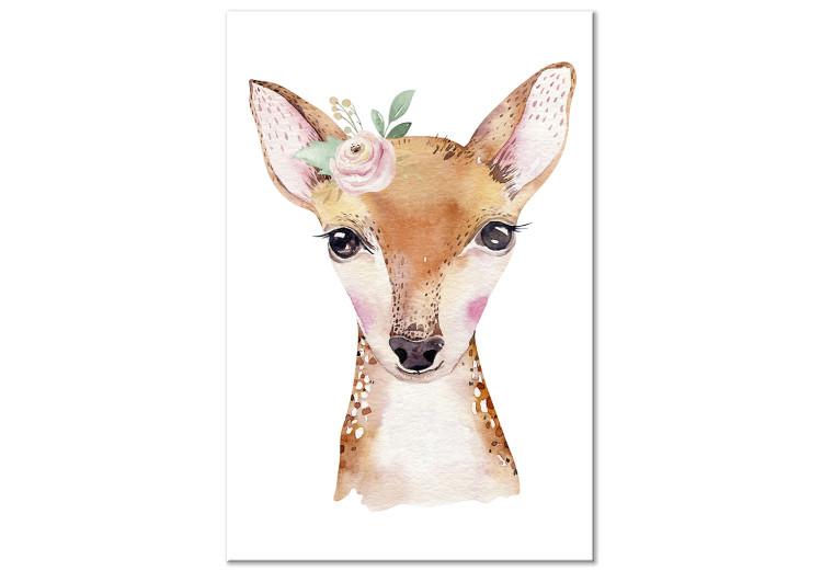 Canvas Print Forest Doe- a colorful animal theme inspired by fairy tales