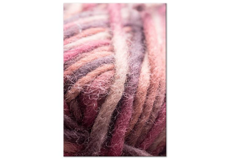 Canvas Print Pink balls of yarn - Modern photo in pastel colors