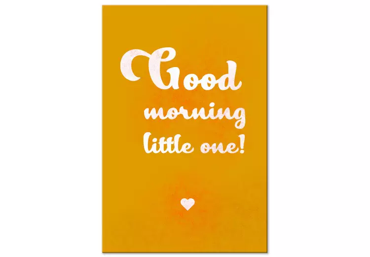 Canvas Print Nice greeting - white lettering in English Good Morning Little One