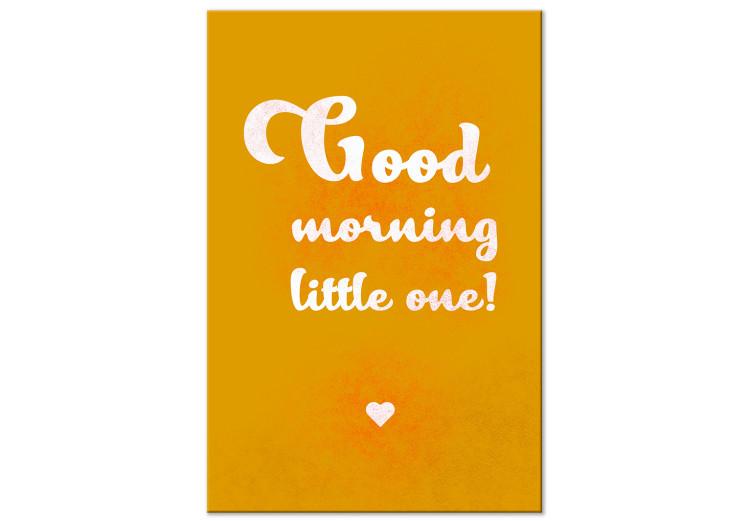 Canvas Print Nice greeting - white lettering in English Good Morning Little One