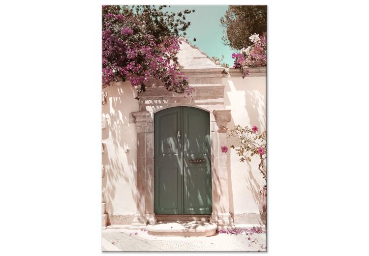 Canvas Print Garden wicket - photo of urban streets and flowers in the sun