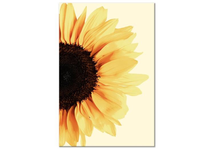 Canvas Print Closer to the Sun (1-piece) Vertical - sunflower in boho motif