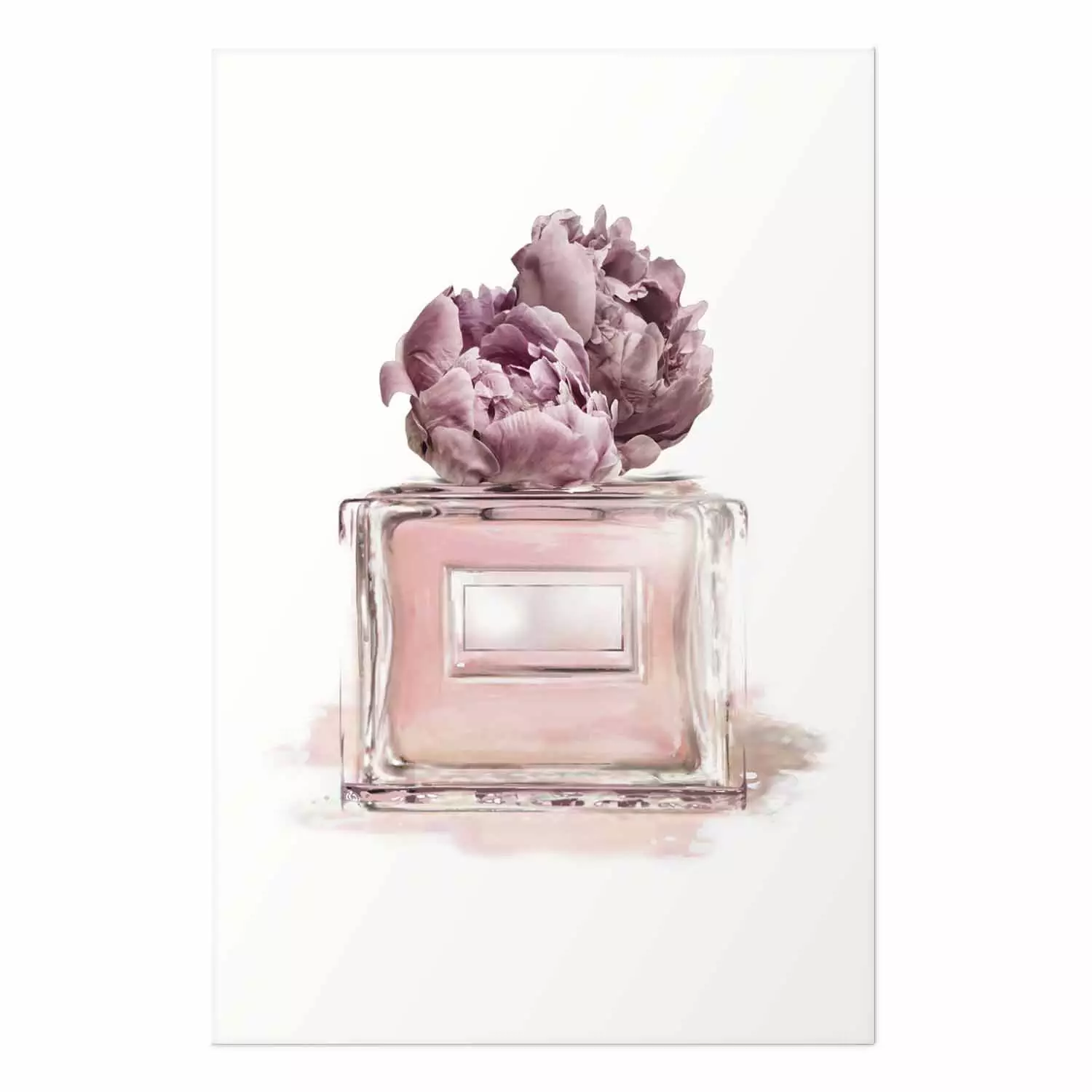 Wall Poster Parisian Dream pink perfume bottle and cap made of