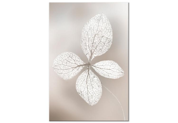 Canvas Print Lacy Beauty (1-piece) Vertical - white leaves in boho motif