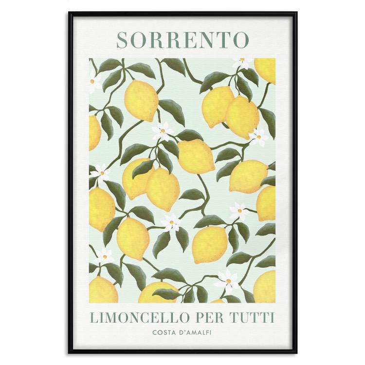 Poster Lemon Sorrento - summer composition with fruits and Italian writings