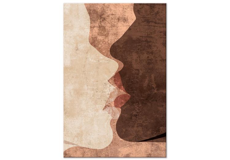 Canvas Print Otherworldly Kiss (1-piece) Vertical - kiss in boho motif