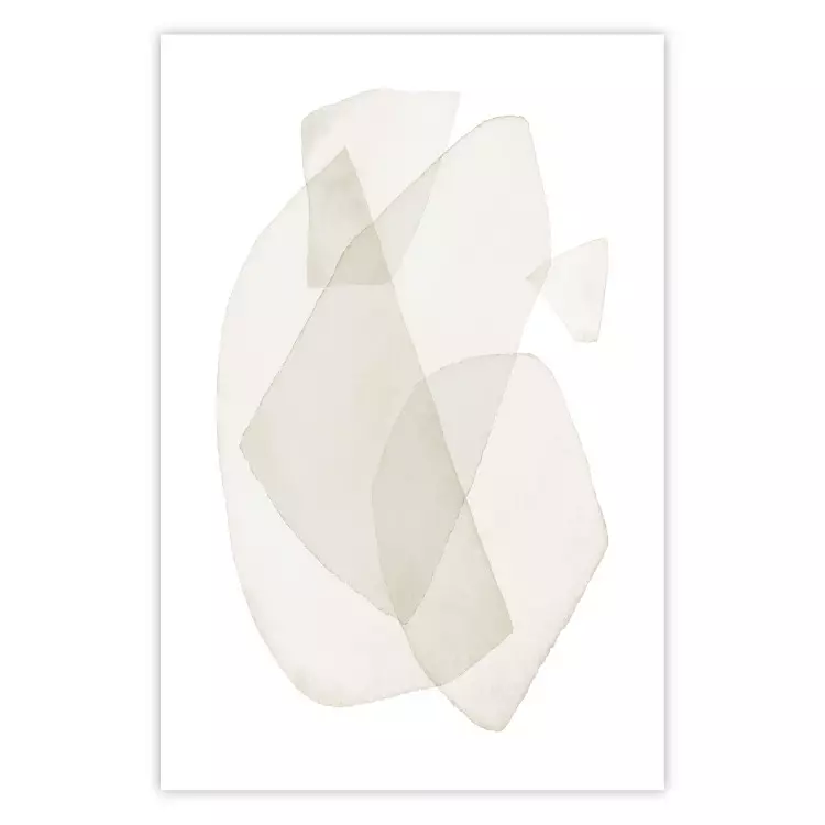 Fragile Moments - a minimalist abstraction in round shapes on white