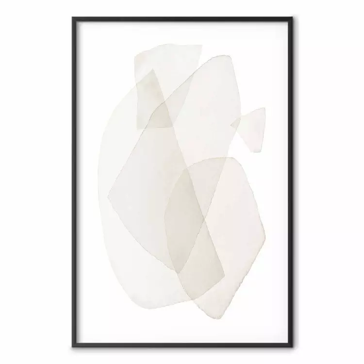 Fragile Moments - a minimalist abstraction in round shapes on white