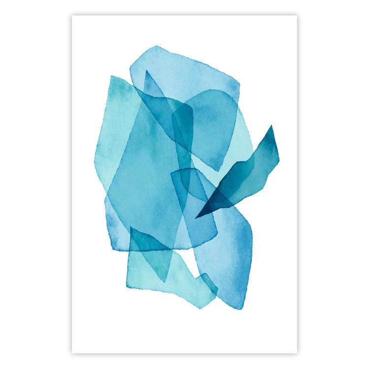 Poster Cool Completion - a simple abstraction in blue round shapes