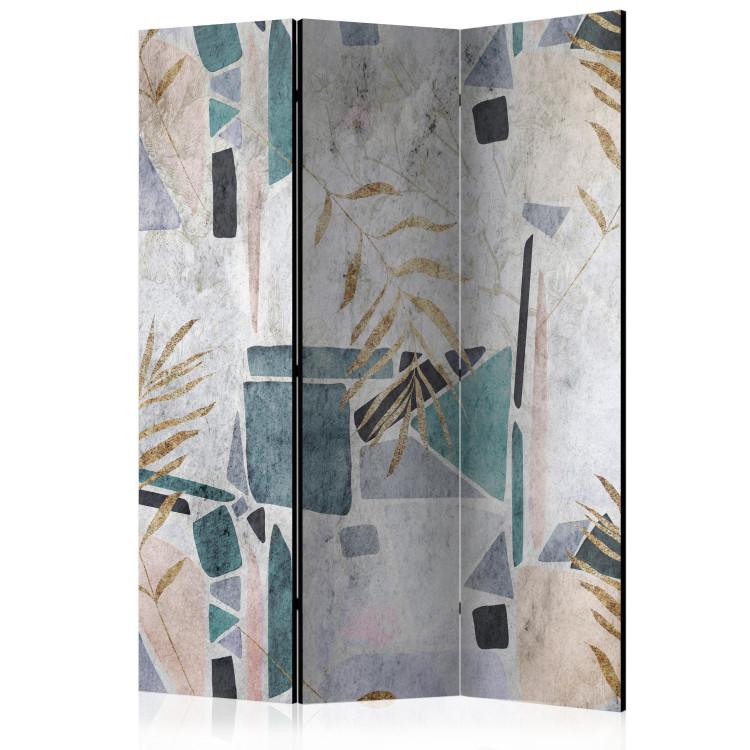 Room Divider Southern Mosaic (3-piece) - composition with a stone texture