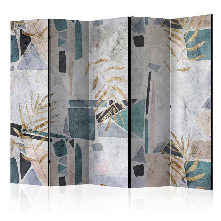 Room Divider Southern Mosaic II (5-piece) - colorful background with a stone texture