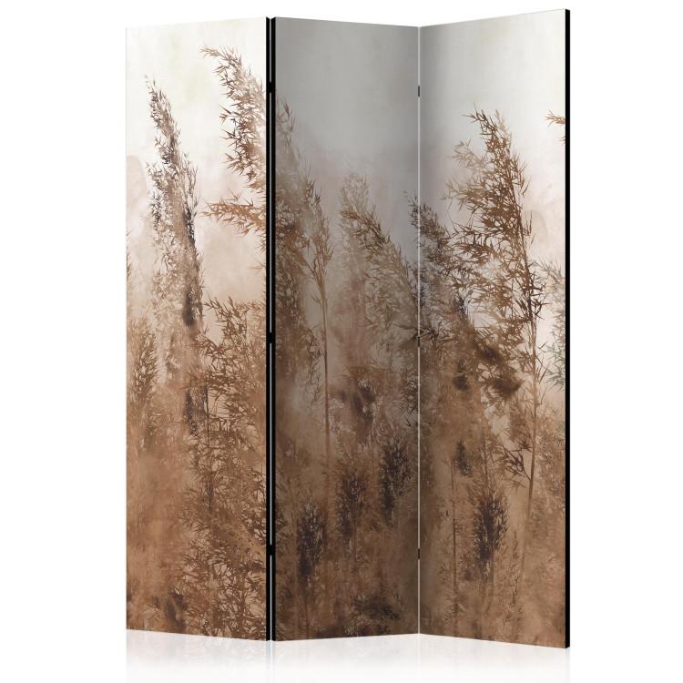 Room Divider Tall Grass - Brown (3-piece) - Landscape of full meadow grain