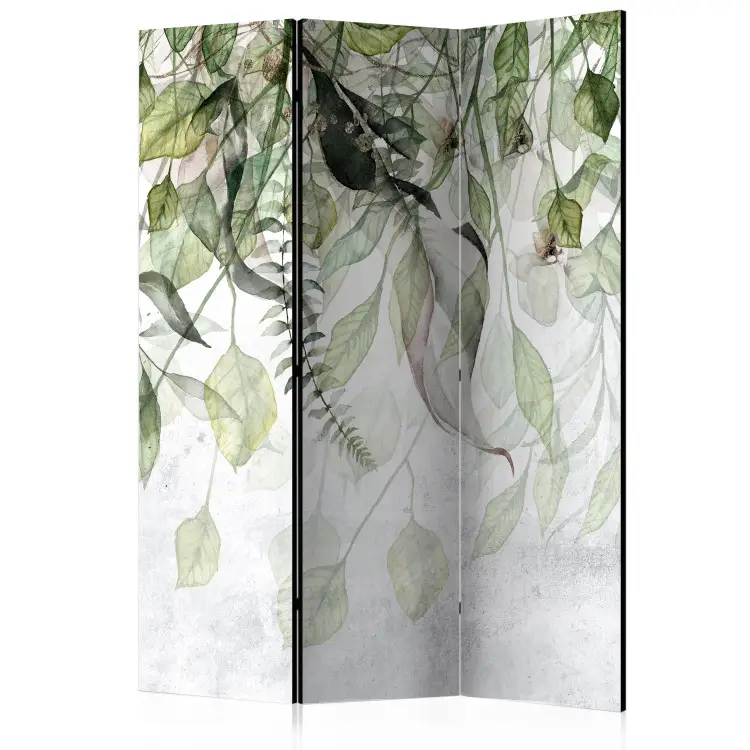Carried by the Wind - Composition in delicate green leaves