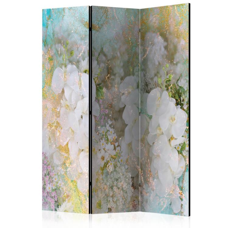 Room Divider In the Sunny Garden (3-piece) - Colorful composition in flowers