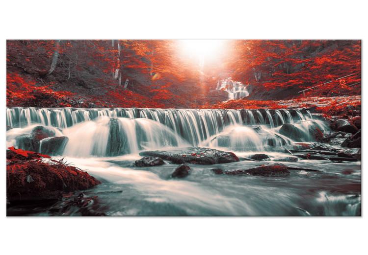 Large canvas print Awesome Waterfall - Red II [Large Format]