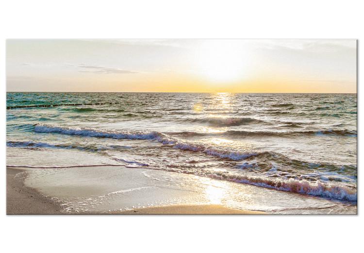 Large canvas print Calm Waves - Grey II [Large Format]