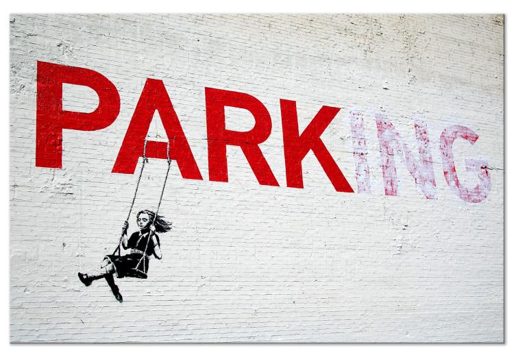 Large canvas print Parking Girl Swing by Banksy [Large Format]