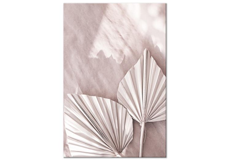 Canvas Print Paper leaves - Scandi Boho style composition on a light background