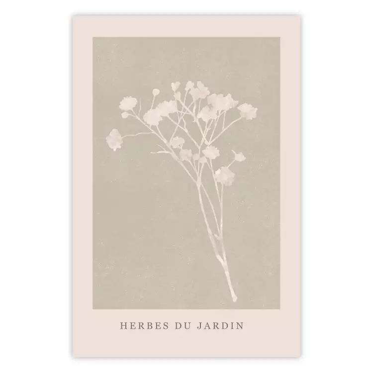 Poster French Garden - bright botanical composition with French text