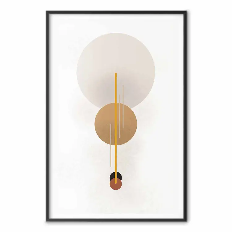 Spanish Guitar - simple geometric abstraction with circles and a light background