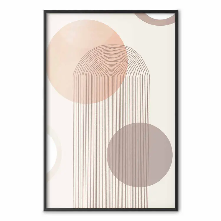 Fountain - geometric abstraction in rounded shapes in scandi boho style