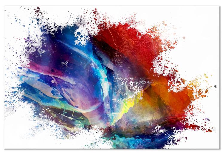 Canvas Print Colorful Spot (1-piece) Wide - abstract colorful puddle