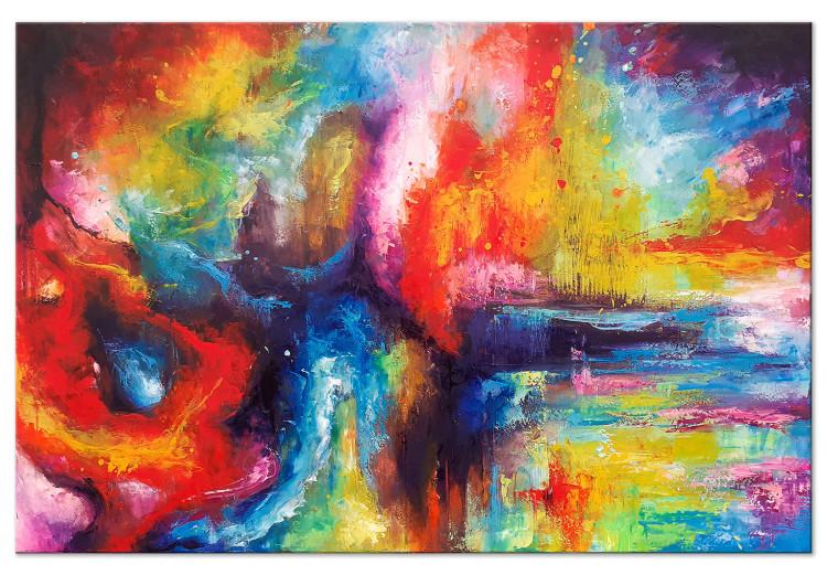 Canvas Print Galaxies (1-piece) Wide - artistic colorful abstraction