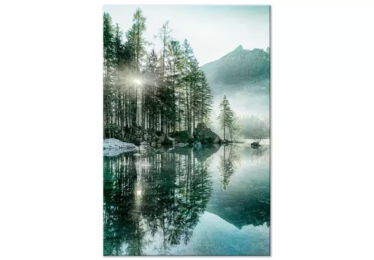 Morning by the Lake (1-piece) Vertical - mountain landscape scene