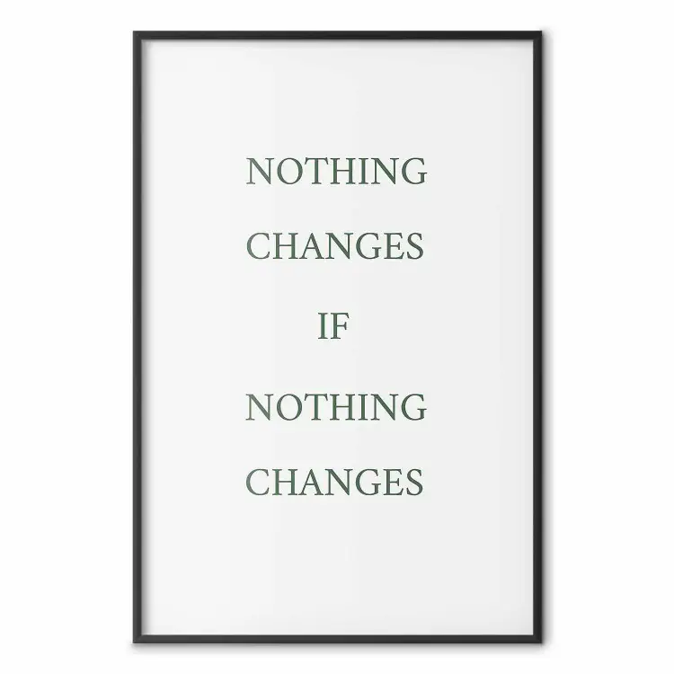 Changes - composition with green English text on a white background