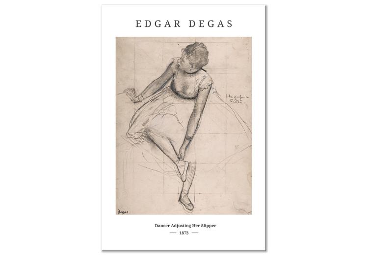 Canvas Print Edgar Degas: Dancer Adjusting Her Slipper (1 Part) Vertical