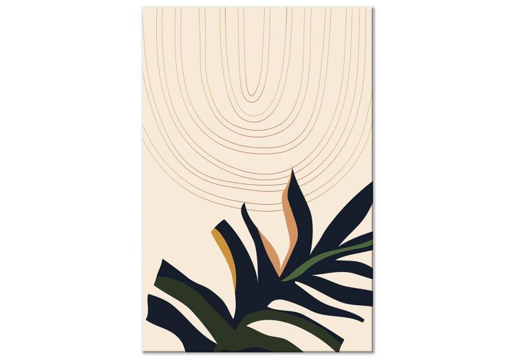 Canvas Print Plant Aura (1-piece) Vertical - abstract leaf in boho style