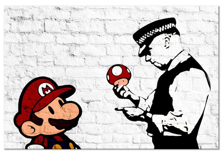 Large canvas print Mario Bros (Banksy) [Large Format]