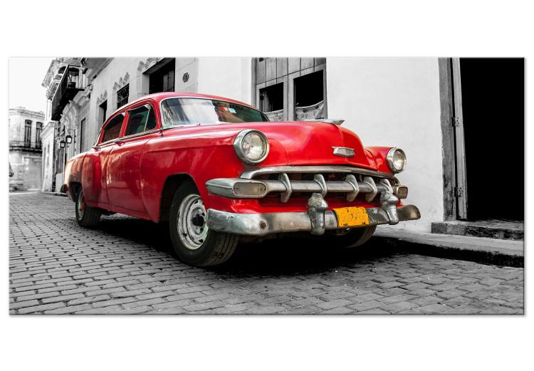 Large canvas print Cuban Classic Car (Red) II [Large Format]