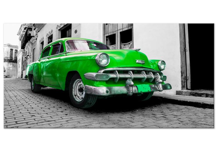 Large canvas print Cuban Classic Car (Green) II [Large Format]
