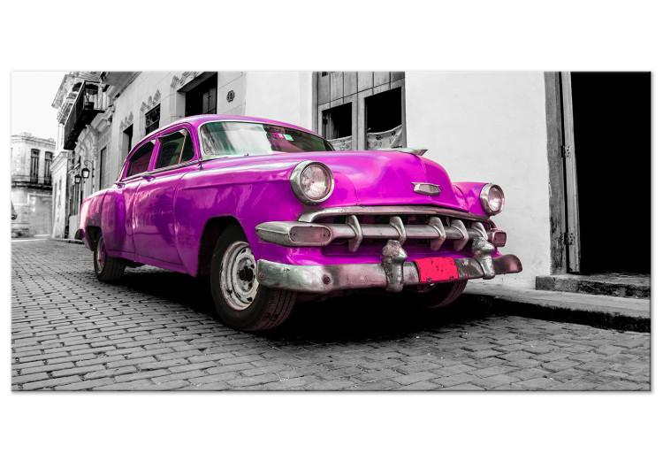 Large canvas print Cuban Classic Car (Pink) II [Large Format]