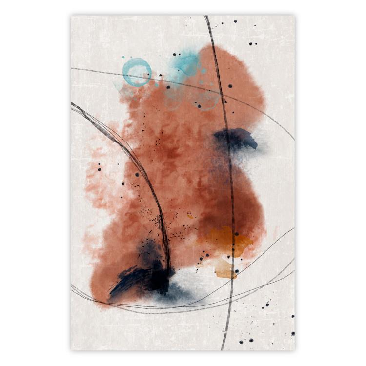 Poster Secret of the Future - artistic watercolor abstraction in blotches