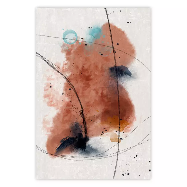 Secret of the Future - artistic watercolor abstraction in blotches