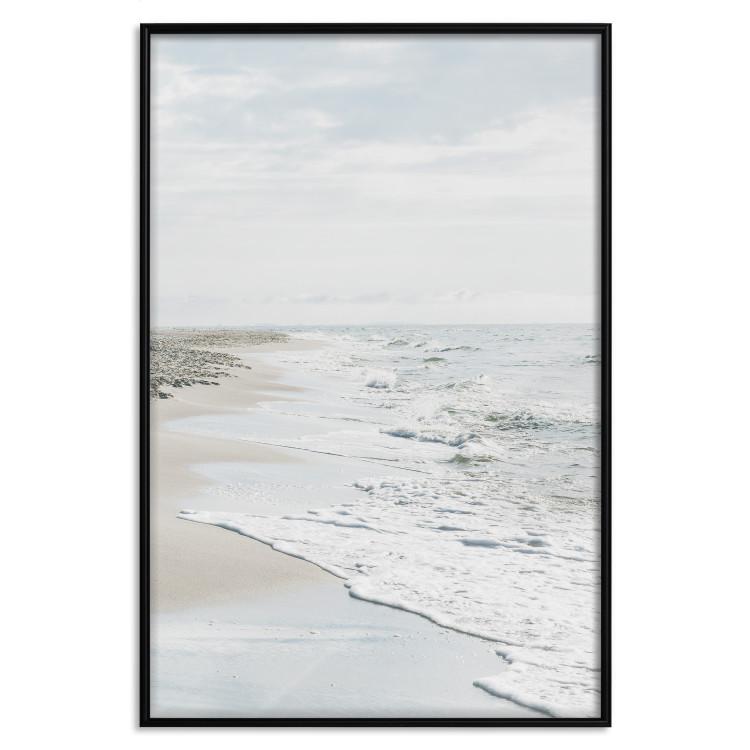 Poster Peaceful Shore - romantic landscape of a tranquil beach and sea waves