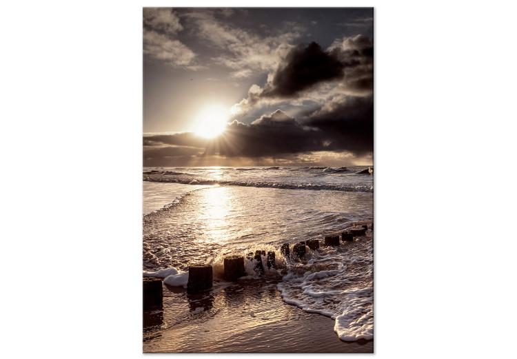 Canvas Print Broken Passion (1-piece) Vertical - sunset and sea