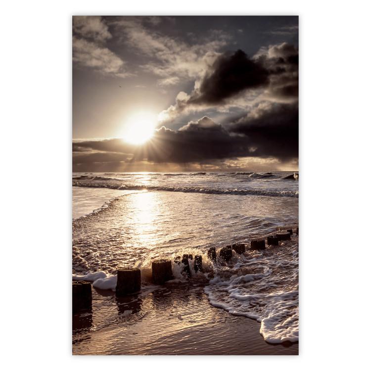 Poster Broken Passion - seascape against a setting sun