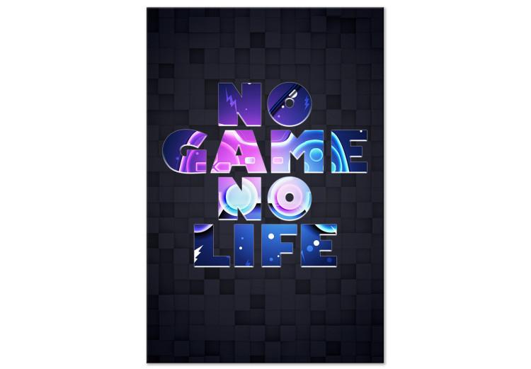 Canvas Print No Game No Life (1-piece) Vertical - geometric texts on background