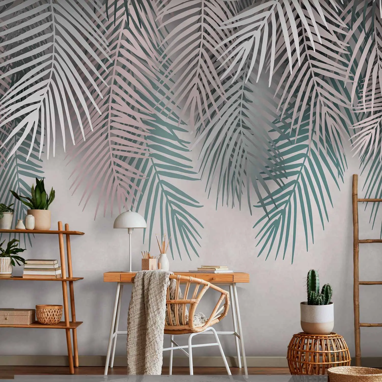 CILODO Photo Wallpaper Colourful Leaves Non-Woven Art Print Fleece Wall Mural Decoration Poster Picture Design Modern 3D Optical Illusion 400cm×280cm