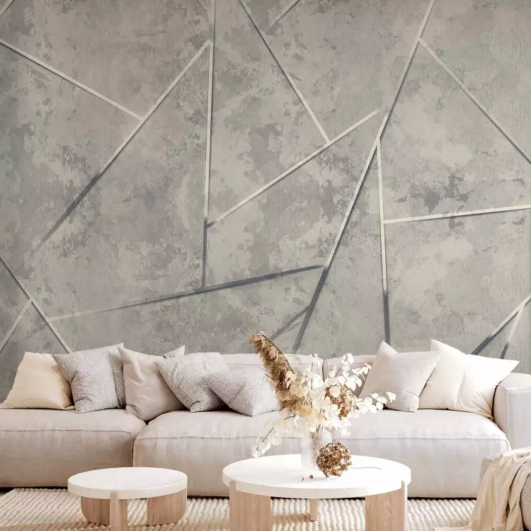 Geometry in a gray version - a composition with an abstract motif