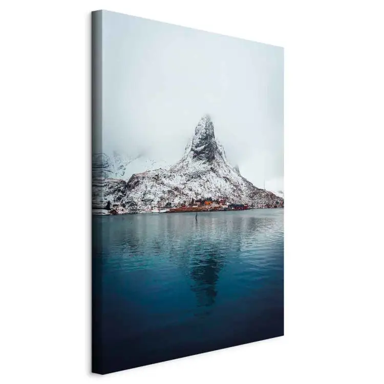 Identity of Beauty Vertical - winter landscape with mountain over water
