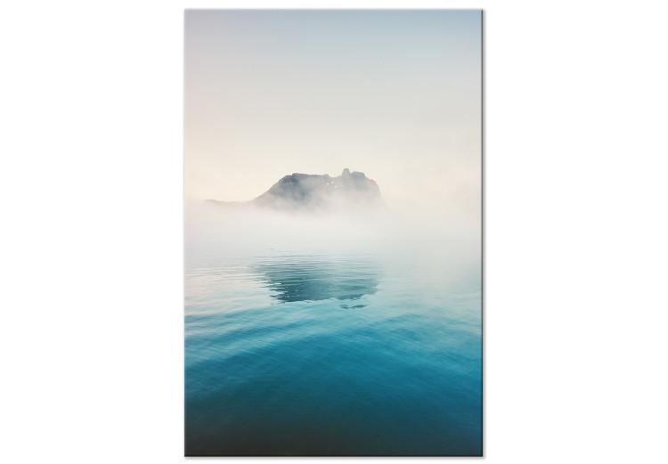Canvas Print Misty Bay (1-piece) Vertical - picturesque waterfront landscape