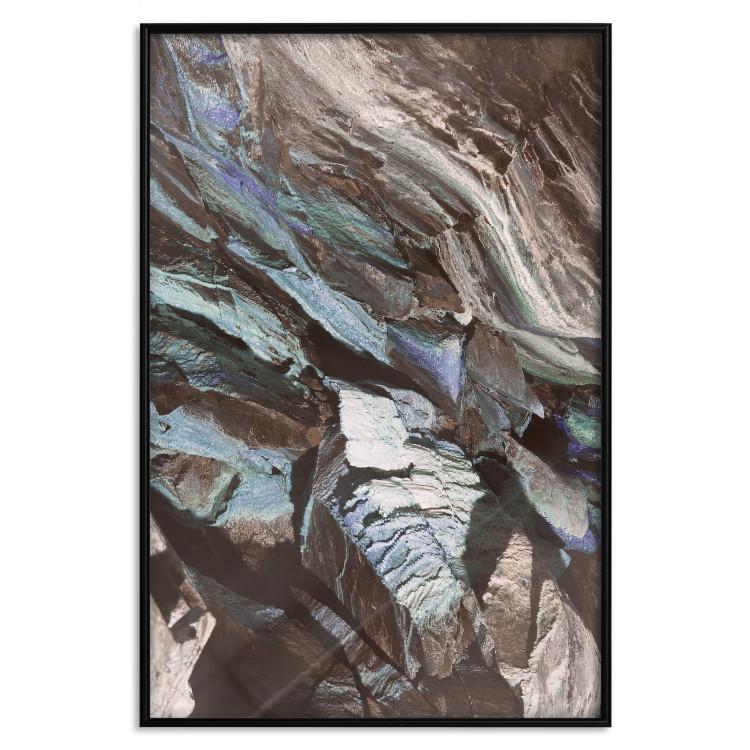 Poster Majestic Rock - abstract composition of rocky gray mountains
