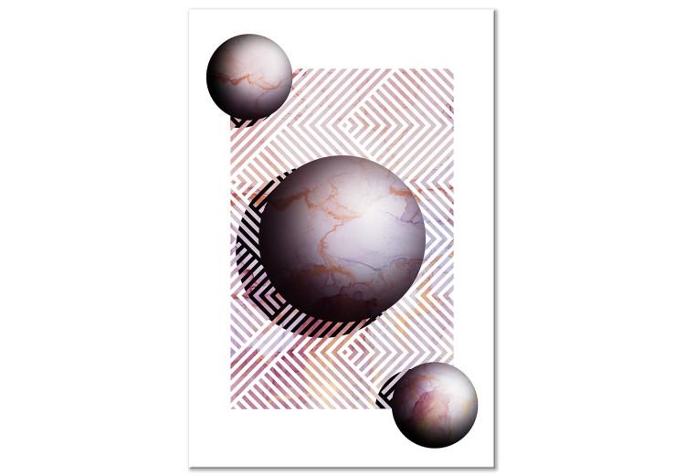 Canvas Print Marble Planets (1-piece) Vertical - geometric abstraction